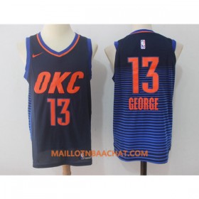 Maillot NBA Oklahoma City Thunder Paul George 13 Nike 2017-18 Bleu foncé Swingman - Homme